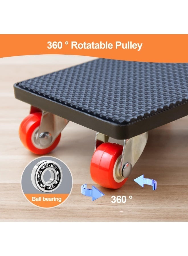 Set of 4 Furniture Transport Castors Set with Load Lifter for Moving Heavy Furniture 400 kg Wheels for Furniture Lifter, 360 Degree Rotatable Wheel Furniture Castors Heavy Duty with Furniture Roller - Image 3